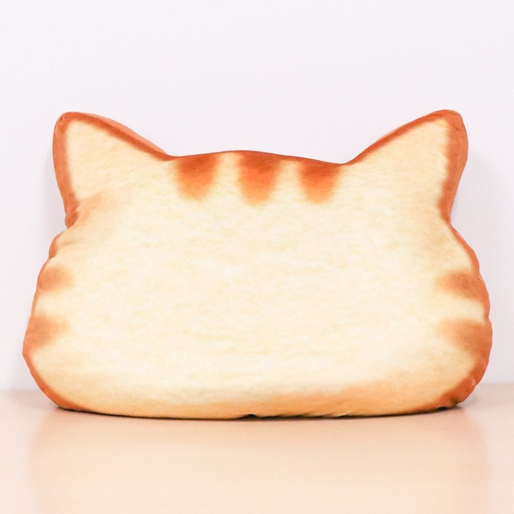 Toasted Cat Shape Bread Cushion